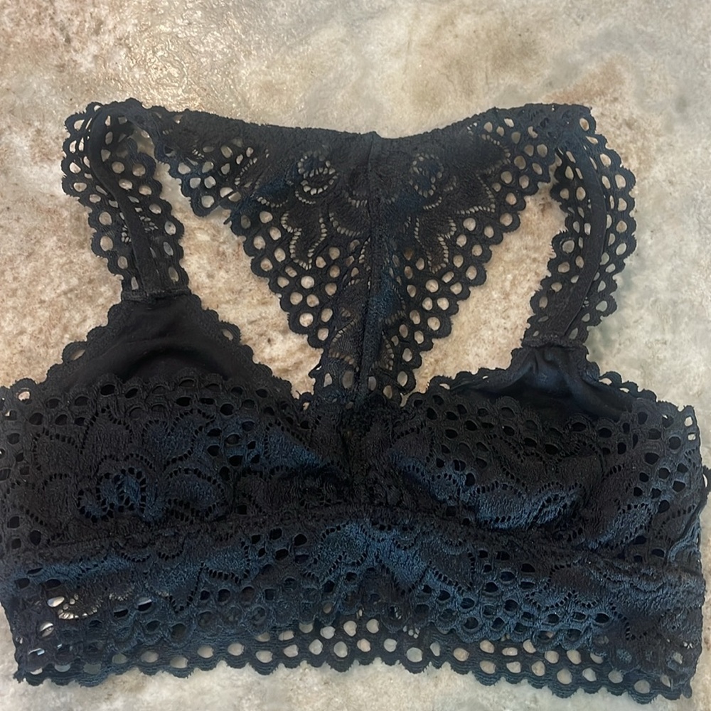Aerie Bralets Black and Peach size small - Picture 4 of 7